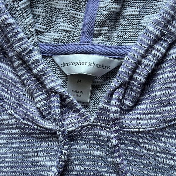 Soft Blue And Purple Gradient Christopher & Banks hoodie, Womens Medium Pullover - Picture 2 of 6